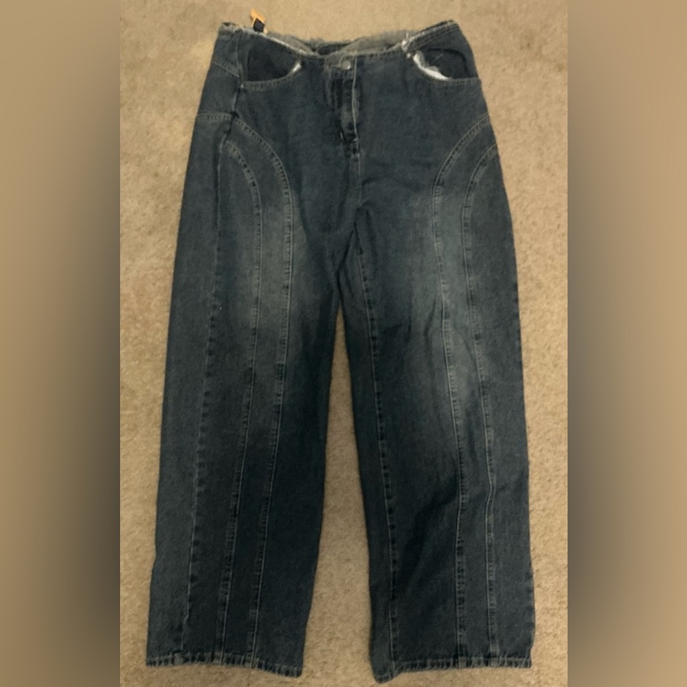 SHEIN Dark Blue Flare & Wide Leg Jeans
